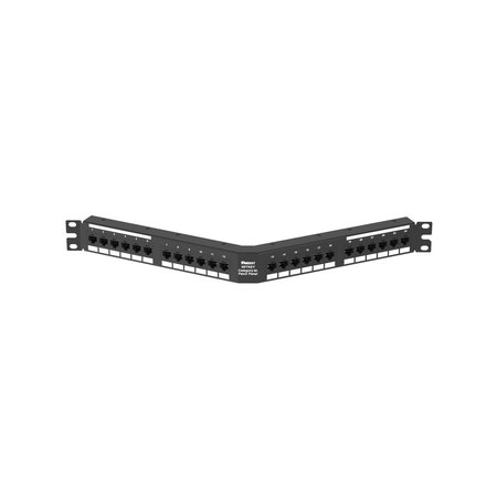 PANDUIT Punchdown Patch Panel, Cat 6A, Angled NKA6XPPG24Y